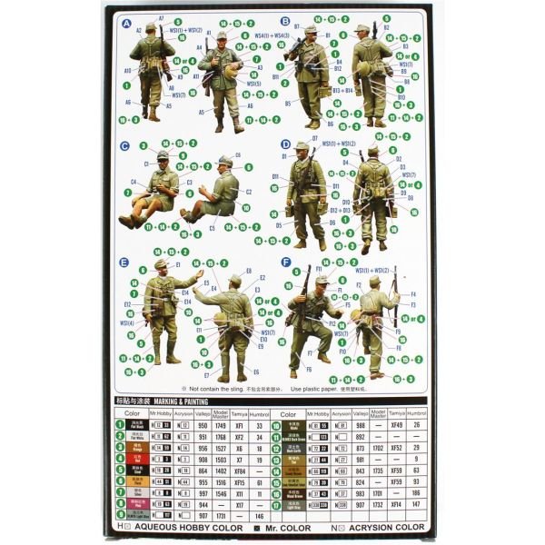 HobbyBoss 84410 1/35 Ölçek, Alman (DAK) Afrika Askerleri, Askeri Figür, Plastik Model kiti