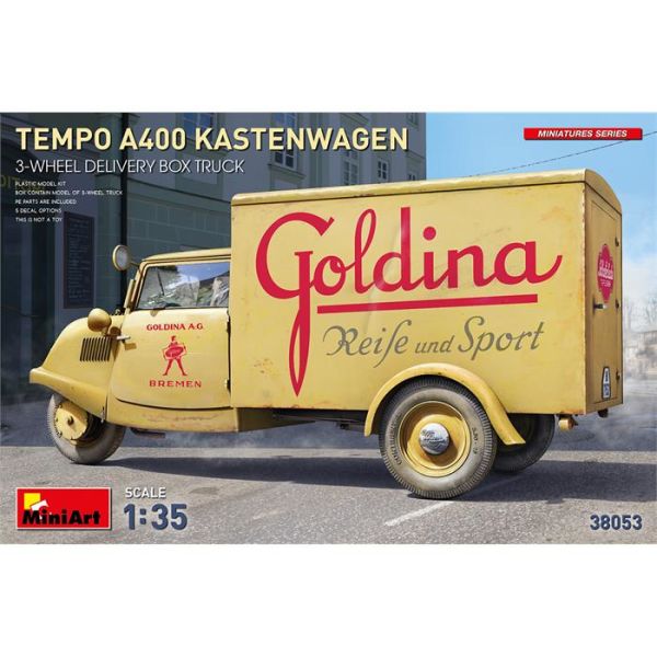 MiniArt Tempo A400 Kastenwagen 3 Tekerlekli Teslimat Kasa Kamyonu