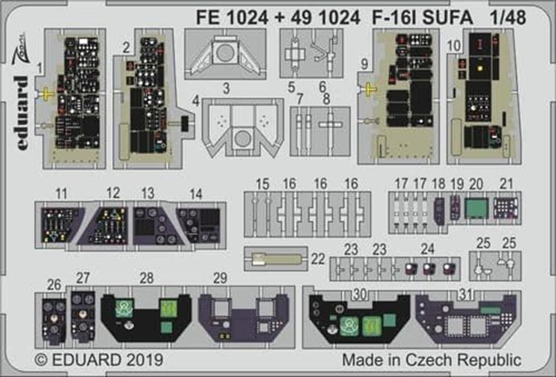 Eduard Fe1024 1/48 Ölçek, F-16I Sufa 1/48 Ölçek, For Hasegawa