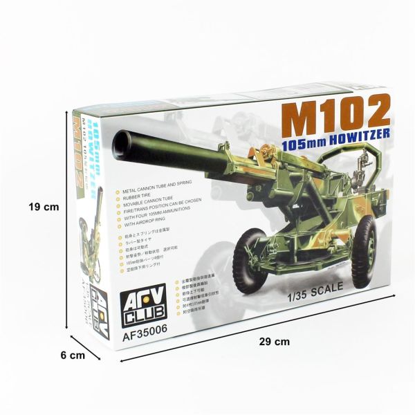 AFV Club AF35006 1/35 Ölçek, M102 105mm HOWITZER Obüs, Plastik Model kiti