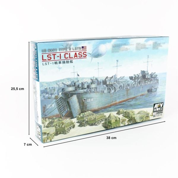 AFV Club SE73515 1/350 Ölçek, US WW2 LST-1 Class Çıkartma Gemisi, Plastik Model kiti