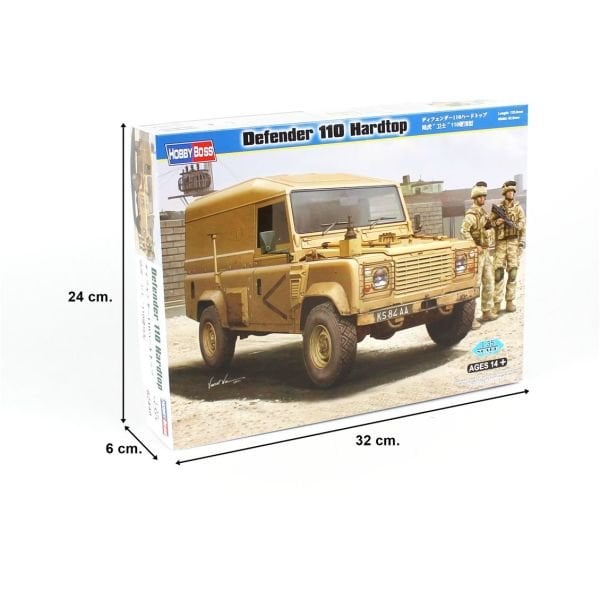 HobbyBoss 82448 1/35 Ölçek, Defender110 HardTop,Askeri Cip, Plastik Model kiti