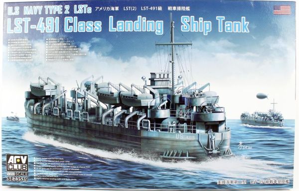 AFV Club SE73519 1/350 Ölçek, LST-491 Class Çıkartma Gemisi, Plastik Model kiti