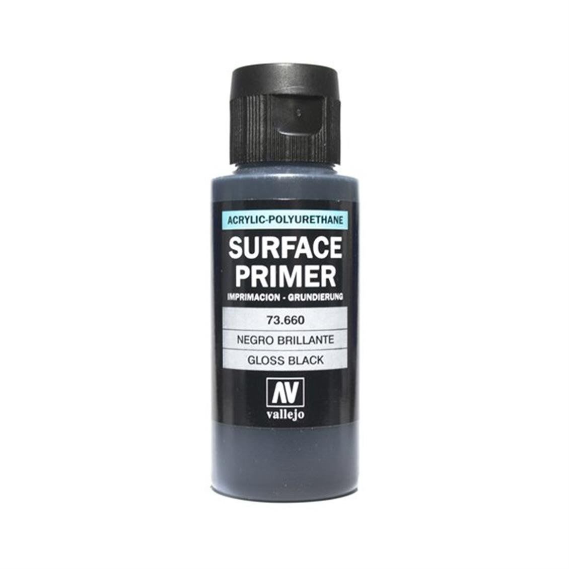 Vallejo 73660 60 ml. Gloss Black Primer, Astar Model Boyası