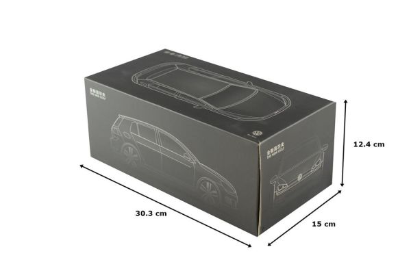 Paudi Model 2280S 1/18 Ölçek, Volkswagen Golf A7, Gümüş, Sergilemeye Hazır Metal Araba Modeli