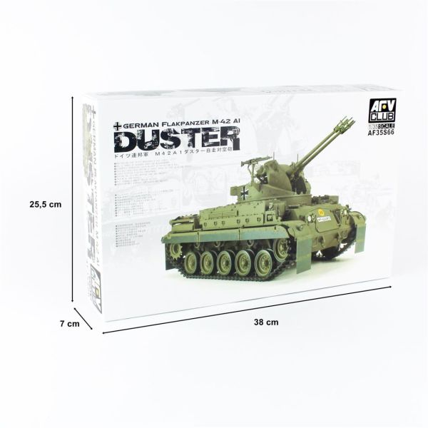 AFV Club AF35S66 1/35 Ölçek, German Flakpanzer M-42 A1 (DUSTER) Uçaksavar Tankı, Plastik Model kiti