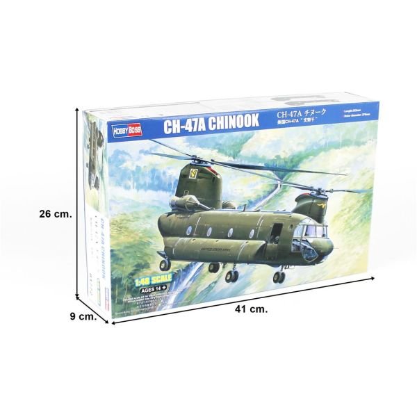 HobbyBoss 81772 1/48 Ölçek, CH-47A CHINOOK, Askeri Helikopter, Plastik Model kiti