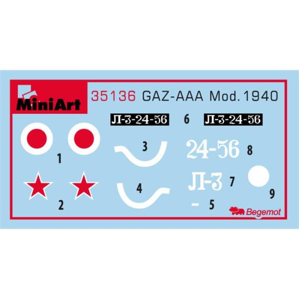 MiniArt GAZ-AAА. Mod. 1940. Kasalı Kamyon