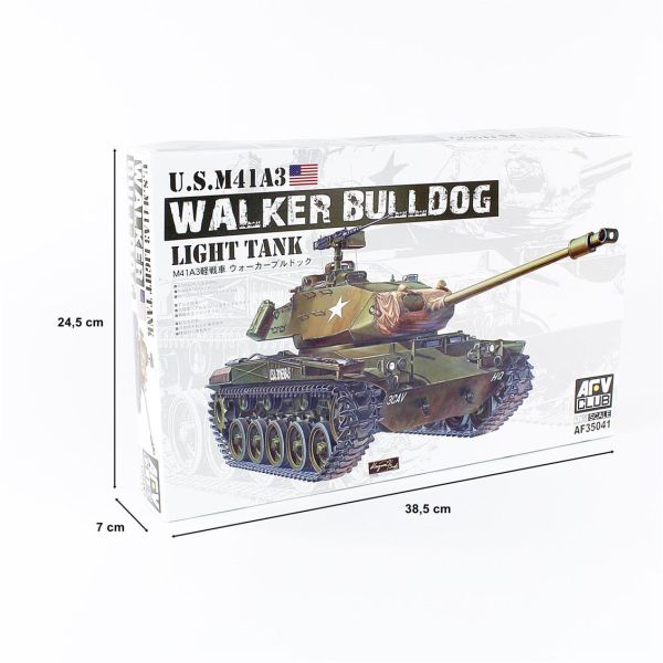 AFV Club AF35041 1/35 Ölçek, M41A3 Walker Bullbog Hafif Tankı, Plastik Model kiti