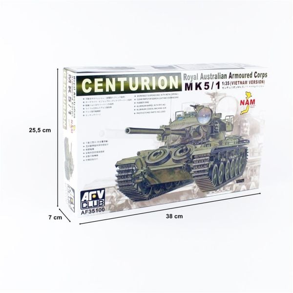 AFV Club AF35100 1/35 Ölçek, CENTURION MK5/1 (Vietnam Versiyonu) Tankı, Plastik Model kiti