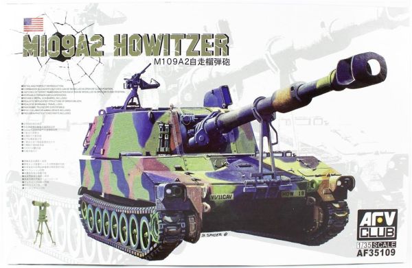 AFV Club AF35109 1/35 Ölçek, M109A2 HOWITZER, Hedefleme Cihazlı Obüs Tankı, Plastik Model kiti