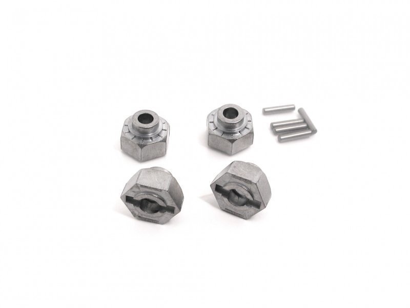 HEX WHEEL HUB 12mm (SILVER/4pcs)