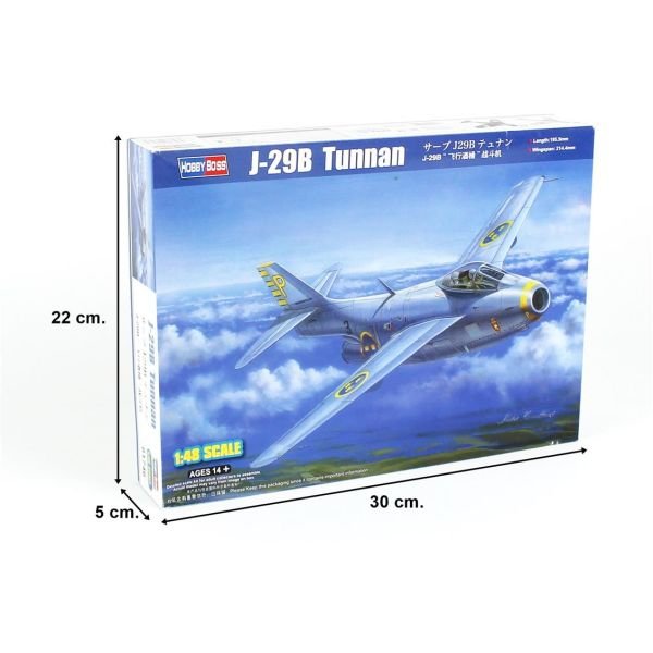 HobbyBoss 81746 1/48 Ölçek, J-29B Tunnan, Savaş Uçağı, Plastik Model kiti