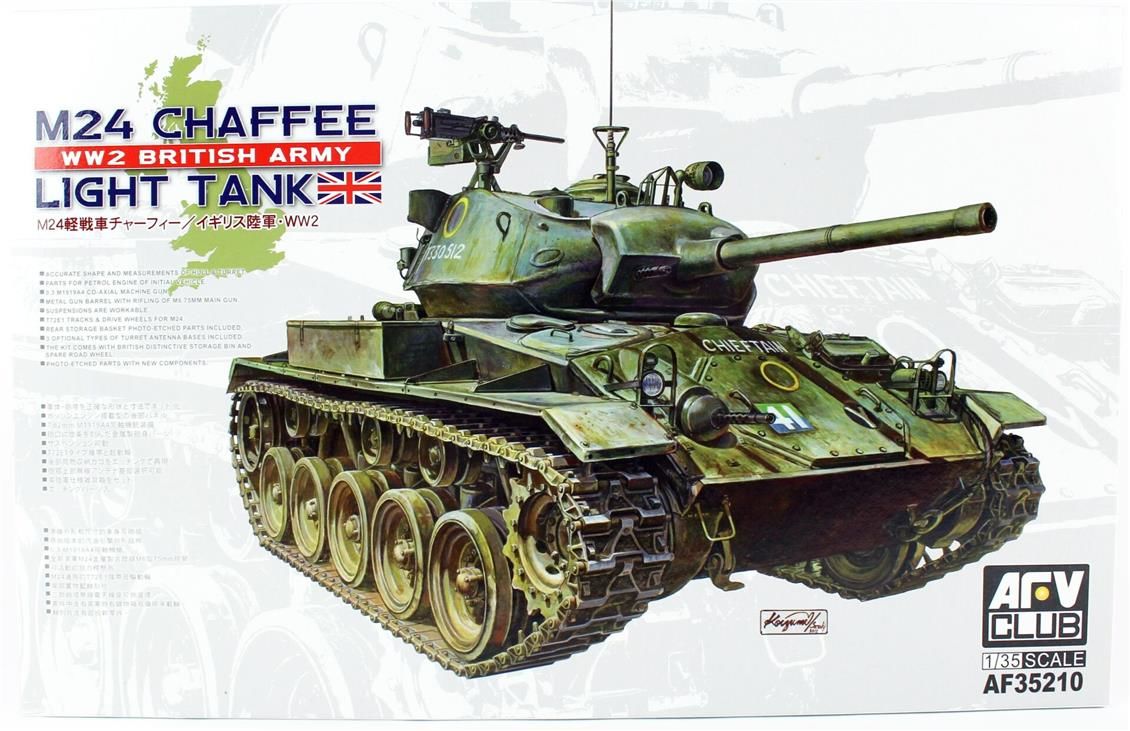 AFV Club AF35210 1/35 Ölçek, M25 Chaffee (WW 2 İngiliz) Tankı, Plastik Model kiti