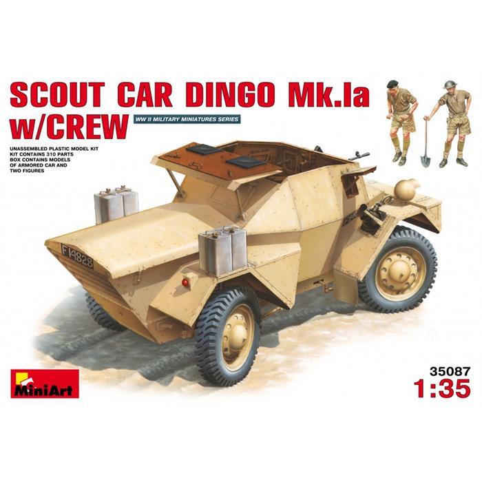 MiniArt Zırhlı Keşif Aracı Dingo Mk 1a Mürettebat ile birlikte