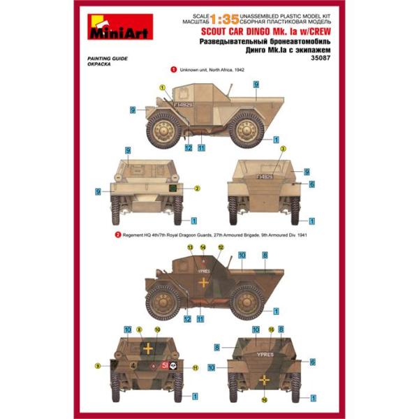 MiniArt Zırhlı Keşif Aracı Dingo Mk 1a Mürettebat ile birlikte