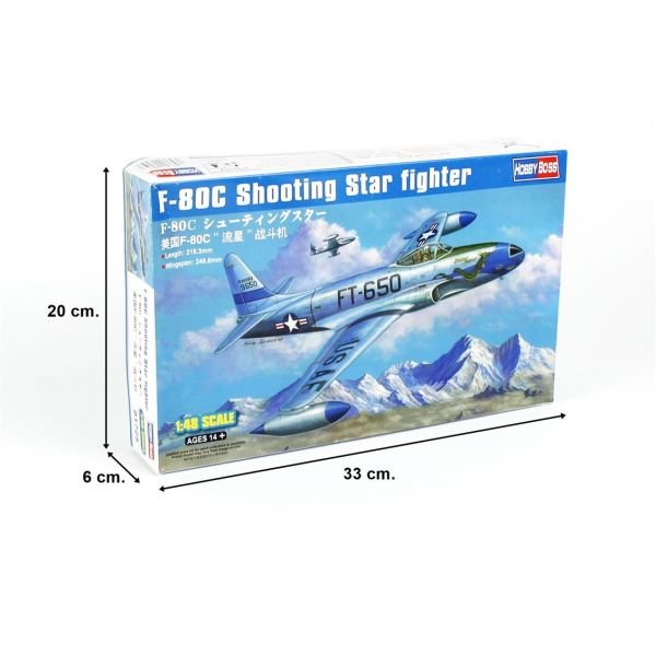 HobbyBoss 81725 1/48 Ölçek, F-80C Shooting Star Fighter, Savaş Uçağı, Plastik Model kiti