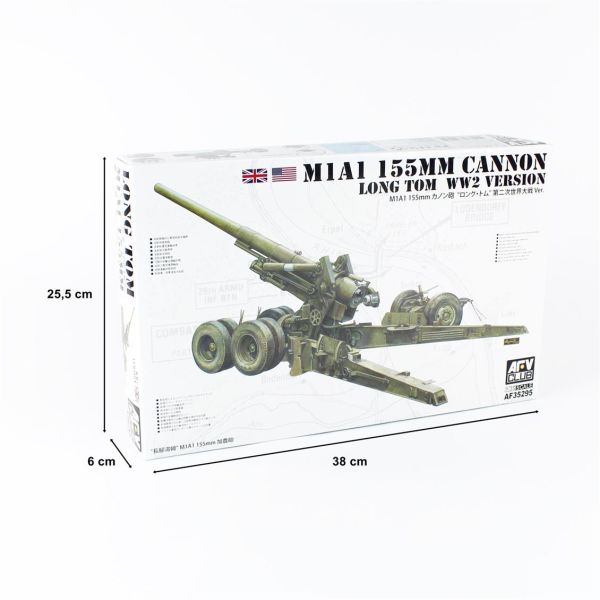 AFV Club AF35295 1/35 Ölçek, M1A1 155mm CANNON Long Tom (WW 2) Obüsü, Plastik Model kiti