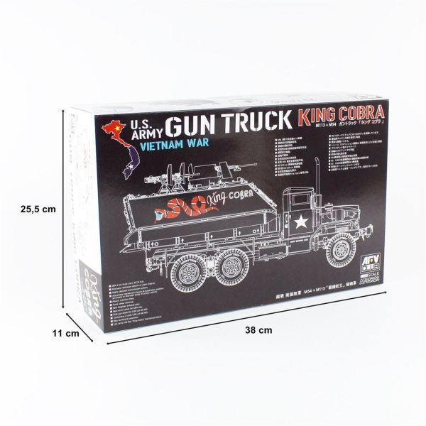 AFV Club AF35323 1/35 Ölçek, M113+M54A2 GUN TRUCK Zırhlı, Silahlı Kamyon, Plastik Model kiti