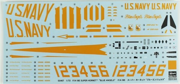 Hasegawa 2467 1/72 Ölçek, F/A-18E Super Hornet (Blue Angels), (Limited Edition), Savaş Uçağı Plastik Model Kiti