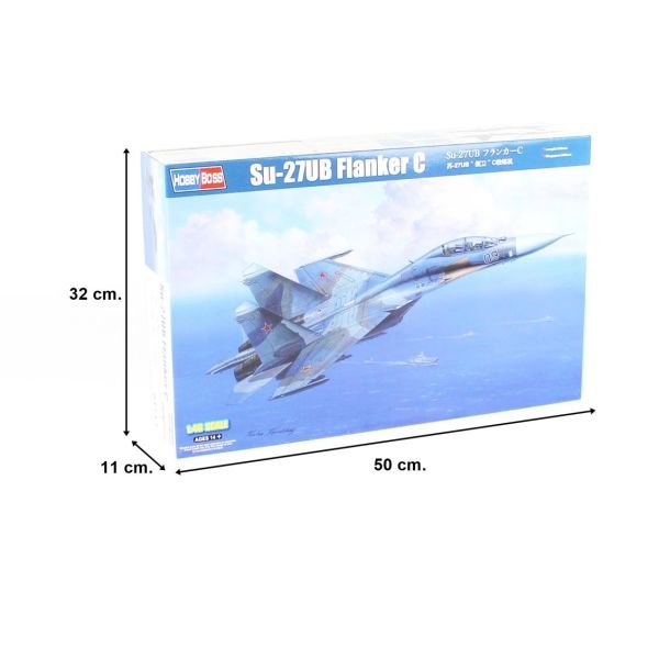 HobbyBoss 81713 1/48 Ölçek, Su-27UB Flanker C, Savaş Uçağı, Plastik Model kiti