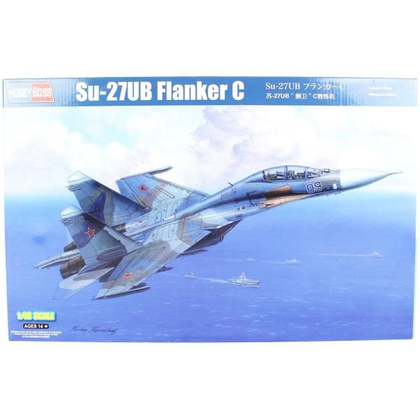 HobbyBoss 81713 1/48 Ölçek, Su-27UB Flanker C, Savaş Uçağı, Plastik Model kiti