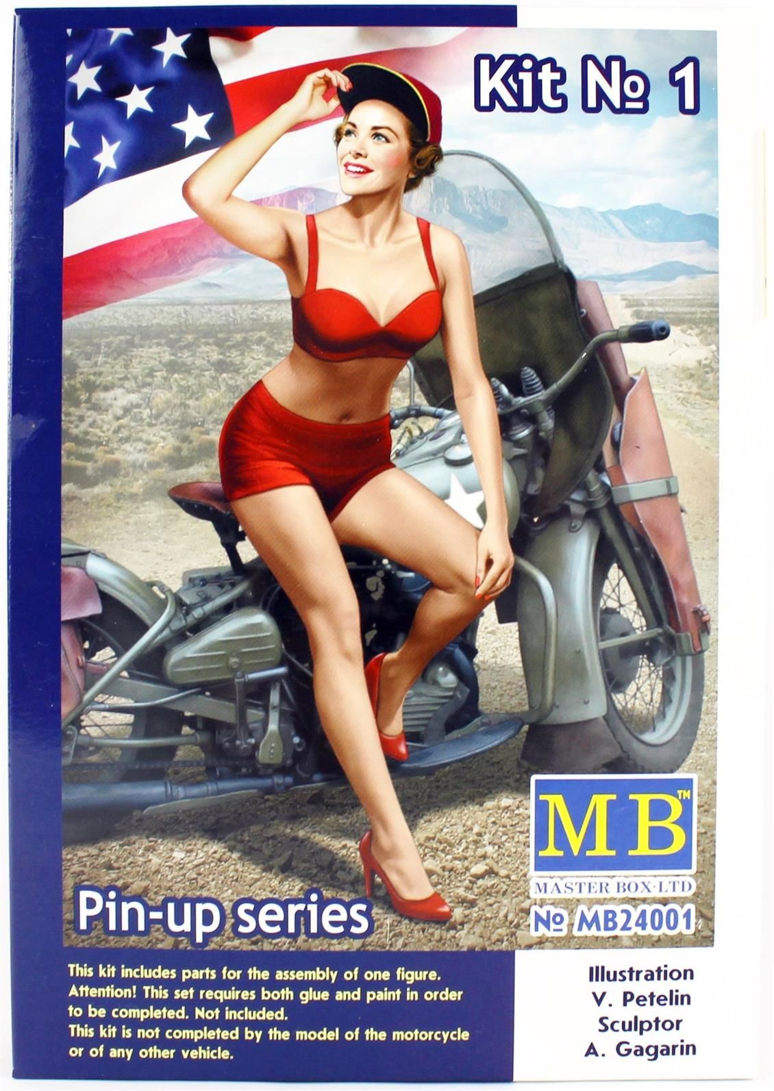 MasterBox 24001 1/24 Ölçek, Pin-Up Serisi 1, Marylin, Plastik Figür Kiti