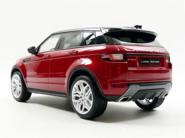 Kyosho 9549 1/18 Ölçek, Range Rover Evoque (Diecast Ousia Sealed Body Seri), Siyah-Kırmızı, Sergilemeye Hazır Metal Araba Model