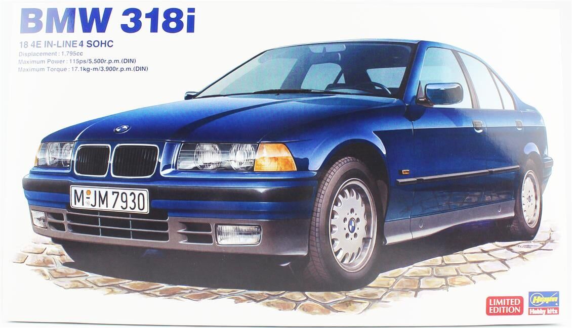 Hasegawa 20320 1/24 Ölçek, BMW 318i (Limited Edition), Otomobil Plastik Model Kiti