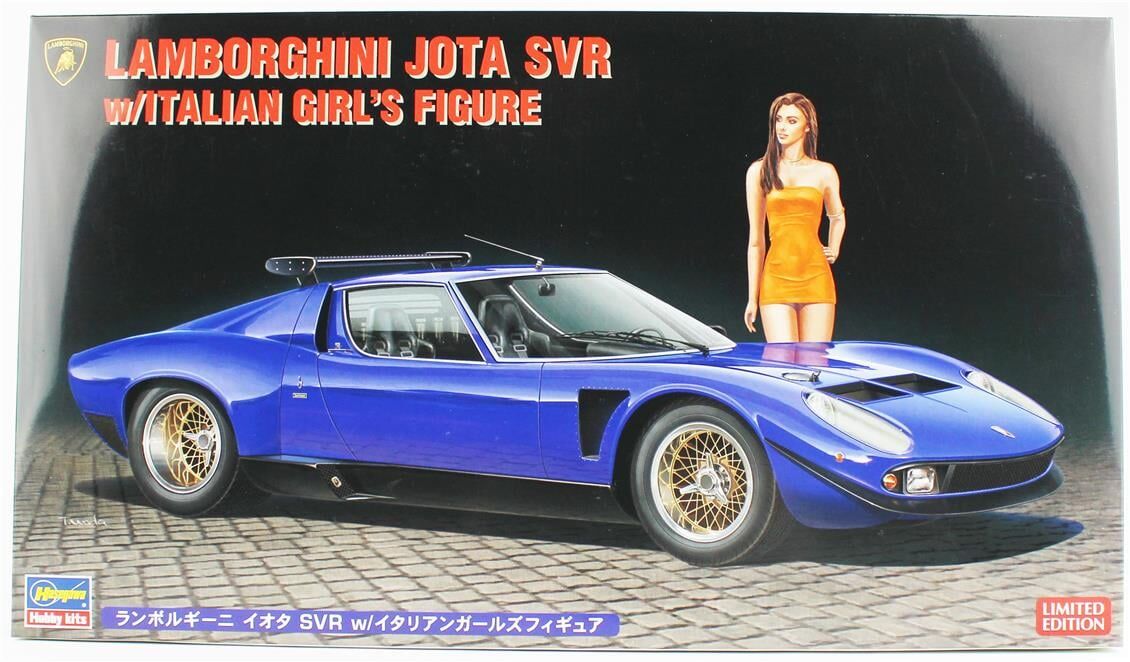 Hasegawa 20472 1/24 Ölçek, Lamborghini Jota SVR w/Italian Girl's Figure, (Limited Edition) Otomobil Plastik Model Kiti