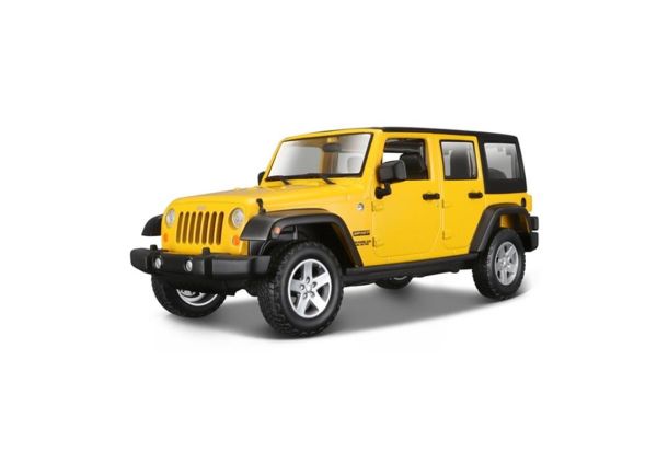 Maisto 31268 1/24 Ölçek, 2015 Jeep Wrangler Unlimited, Yeşil, Sergilemeye Hazır Metal Cip Modeli