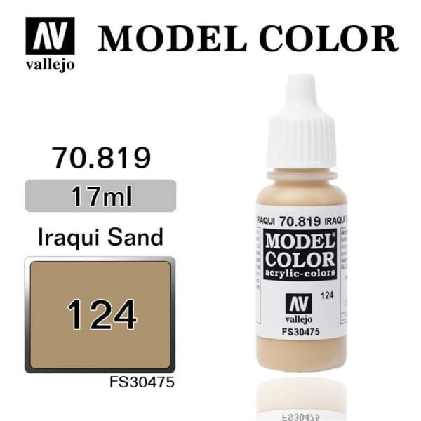 Vallejo 70819 17 ml. (124) Iraqui Sand-Matt, Model Color Serisi Model Boyası