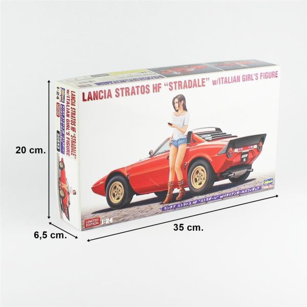 Hasegawa 20543 1/24 Ölçek, Lancia Stratos HF (Stradale) ve İtalyan Kız Figürü, Otomobil Plastik Model Kiti