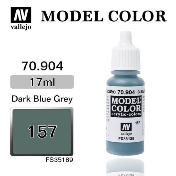 Vallejo 70904 17 ml. (157) Dark Blue Grey-Matt, Model Color Serisi Model Boyası