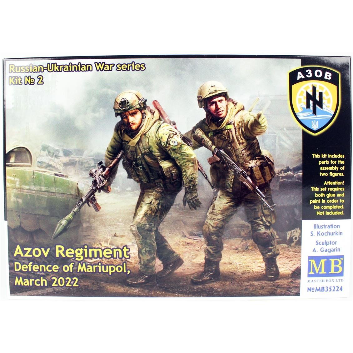 Masterbox 35224 1/35 Ölçek, Rus-Ukrayna Savaşı, Azak Alayı, Mariupol Savunması, Plastik Figür Kiti