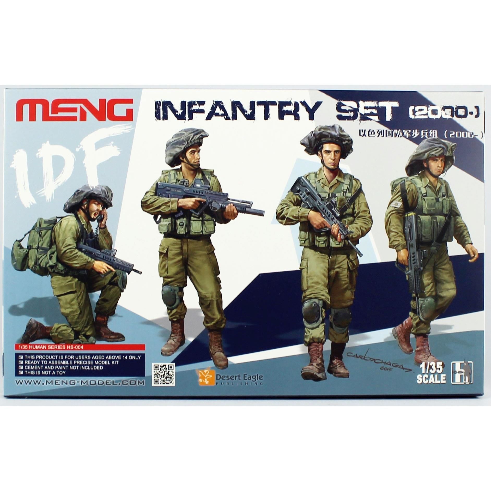 Meng HS-003 1/35 Ölçek, IDF Piyadeleri (2000- ), 4 Adet, Plastik Figür Model Kiti