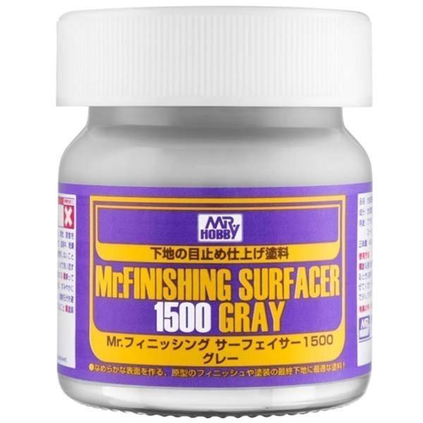 Mr.Hobby SF-289 40 ml. Mr.Finishing Surfacer 1500, Gri Astar Model Boyası