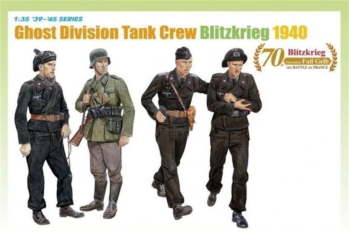 Dragon 6654 1/35 Ölçek, Hayalet Tümen (Blitzkrieg 1940) Tankçı Asker Figürleri Plastik Model Kiti