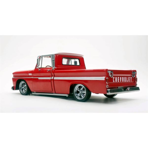 Sunstar 1365 1/18 Ölçek, 1965 Chevrolet C-10 Styleside Kamyonet, Kırmızı, Sergilemeye Hazır Metal Araba Modeli