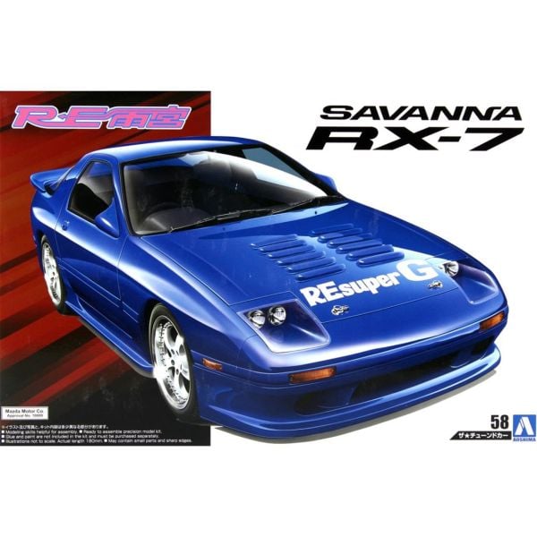 Aoshima 05580 1/24 Ölçek, Re Amemiya Fc3S Rx-7 '89, Plastik Model kiti