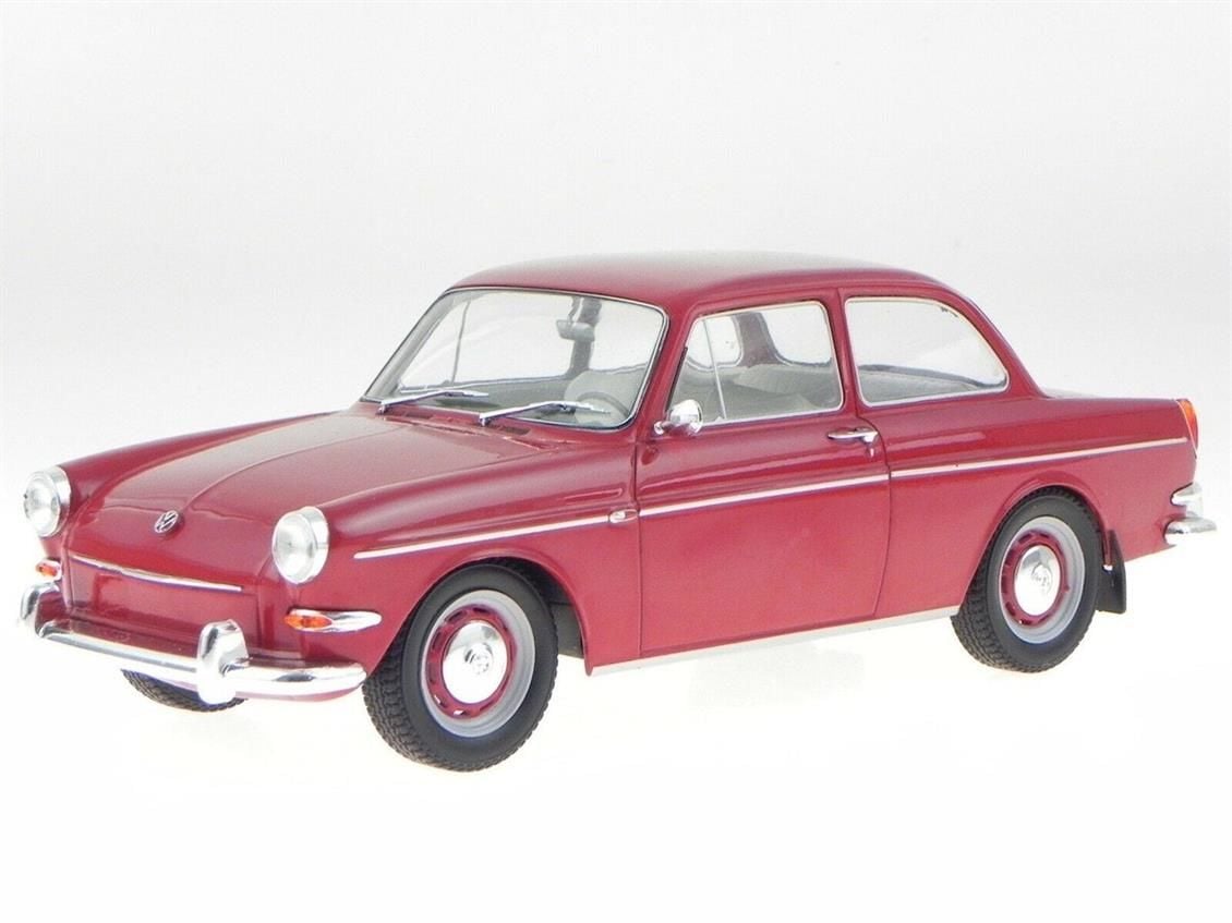 MCG 18090 1/18 Ölçek, 1963 Volkswagen 1500 S (T 3), Koyu Kırmızı, Sergilemeye Hazır Metal Minibüs Modeli