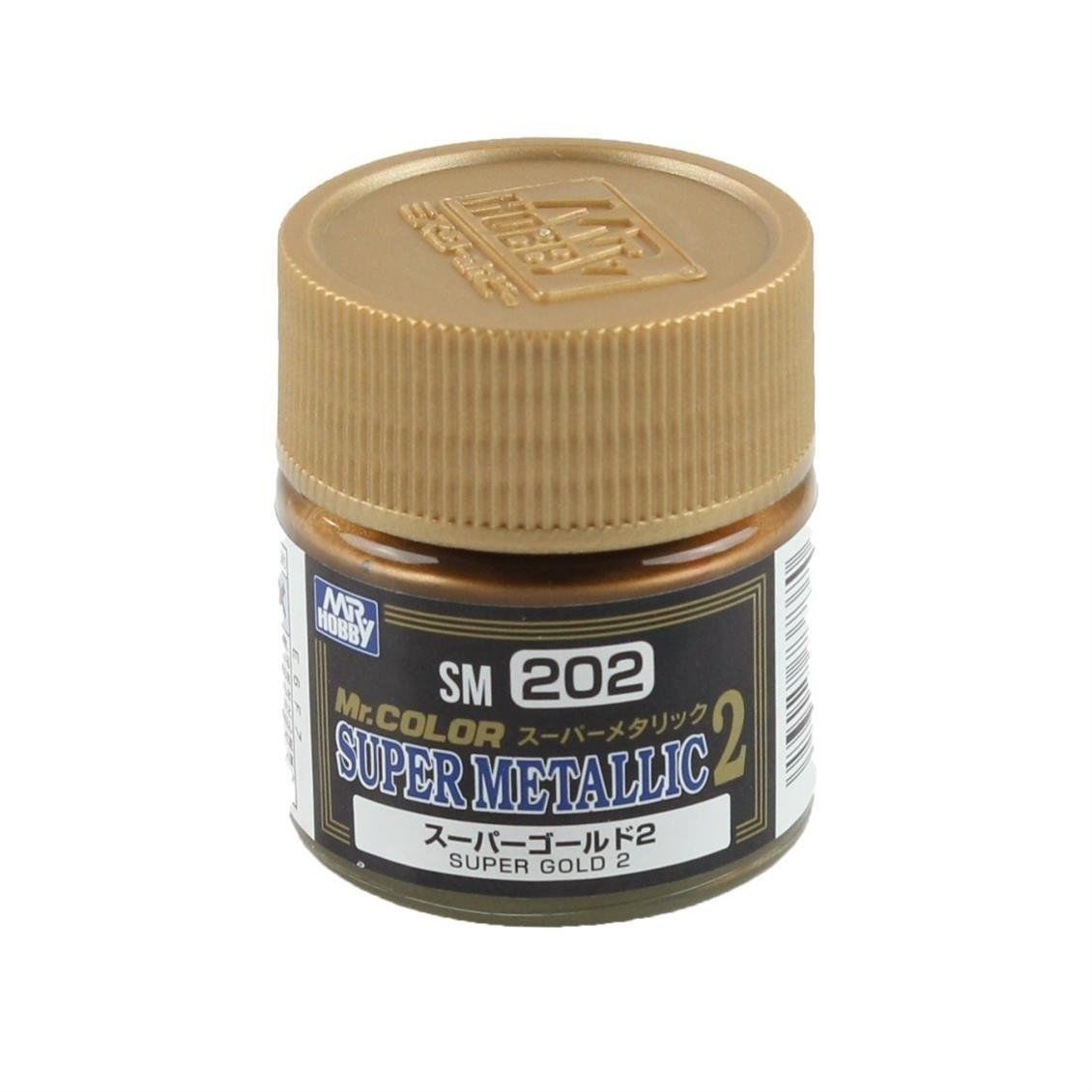 Mr.Hobby SM-202 10 ml. Super Gold, Mr.Color Metallic Colors-II Serisi Model Boyası