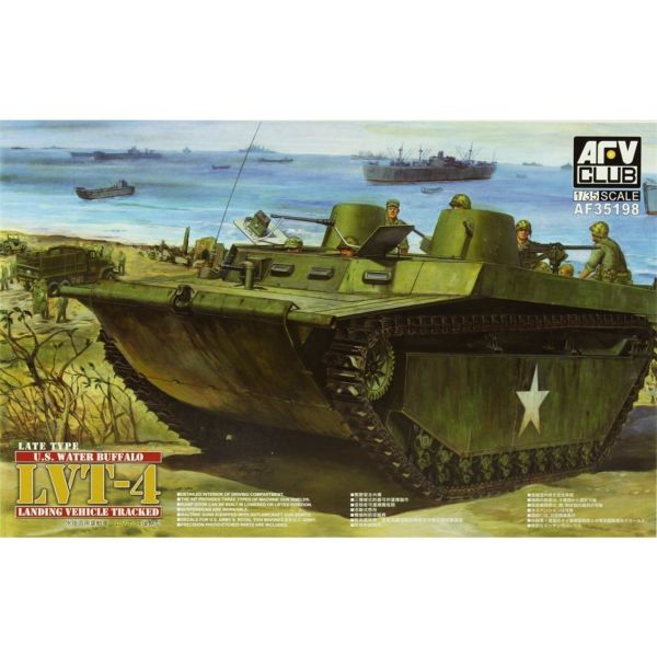 AFV Club AF35198 1/35 Ölçek, LVT-4 U.S. Water Buffalo Late Type Tank, Plastik Model kiti