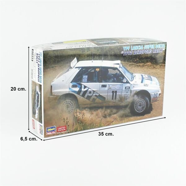 Hasegawa 20685 1/24 Ölçek, YPF Lancia Super Delta (1992 Acropolis Rally),(Limited Edition) Yarış Aracı Plastik Model Kiti