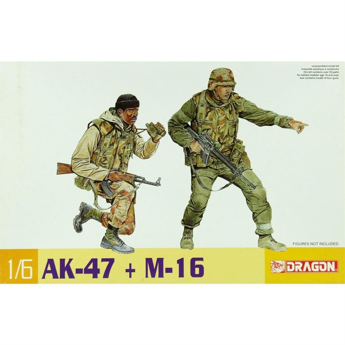 Dragon 75035 1/6 Ölçek, AK-47 ve M16 Silahları Plastik Model Kiti