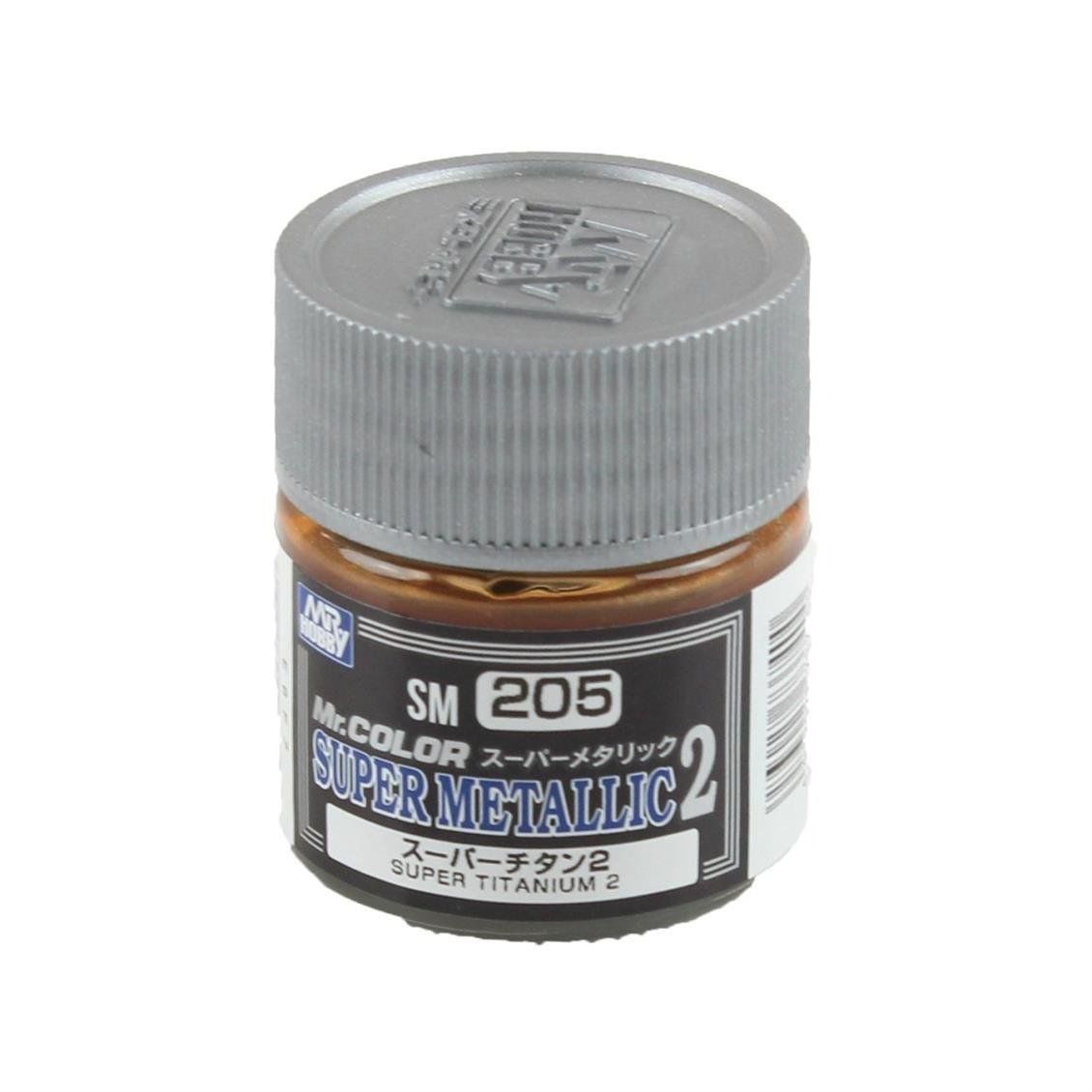 Mr.Hobby SM-205 10 ml. Super Titanium, Mr.Color Metallic Colors-II Serisi Model Boyası