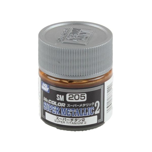 Mr.Hobby SM-205 10 ml. Super Titanium, Mr.Color Metallic Colors-II Serisi Model Boyası