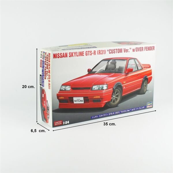 Hasegawa 20695 1/24 Ölçek, Nissan Skyline GTS-R (R31) (Custom Ver. w/ Overfender),(Limited Edition) Otomobil Plastik Model Kiti