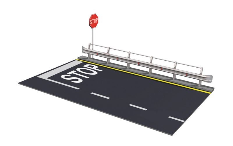 1/24 Guard Rail adn Road Section