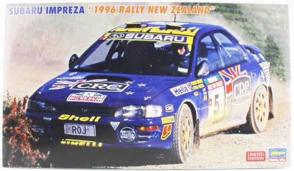 Hasegawa 20696 1/24 Ölçek, Subaru Impreza (1996 Rally New Zealand),(Limited Edition) Yarış Aracı Plastik Model Kiti